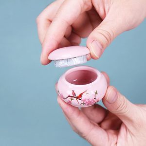 Urna <span class=keywords><strong>in</strong></span> Ceramica per Ceneri di Animali Domestici con Motivo Floreale, Contenitore Commemorativo per Cremazione, Regalo Ricordo per Cani e Gatti - Product Image 3