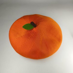 Berretto da <span class=keywords><strong>donna</strong></span> fatto a mano simpatico <span class=keywords><strong>rosa</strong></span> rosso arancio zucca Boina leggera traspirante foglia di berretti in poliestere cappelli - Product Image 4