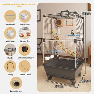 Gabbia per Pappagalli in Metallo, Grande Voliera per Uccelli con Posatoio per Piccoli Uccelli, Gabbia per Canarini - Product Image 6