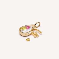Pendentifs personnalisés transfrontaliers en forme de cœur océanique, peuvent être ouverts, pendentifs goutte d'eau mignons et uniques