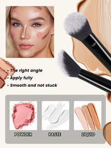 Pinceau Cosmétique Pinceau <span class=keywords><strong>De</strong></span> Maquillage Noir <span class=keywords><strong>Fond</strong></span> <span class=keywords><strong>De</strong></span> <span class=keywords><strong>Teint</strong></span> Doux Poudre Blush Contour Pinceau <span class=keywords><strong>De</strong></span> Maquillage - Product Image 3