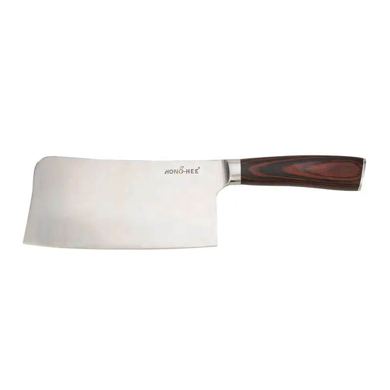 Venta superior de acero inoxidable Pakka mango de madera cocina cuchillo de carnicero cuchillos deshuesado cuchillo de carnicero cuchillo para picar