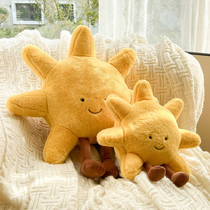 Coussin décoratif en peluche style mignon Soleil et Lune pour fenêtre en baie, tatami, canapé, salon, pour filles - Product Image 5