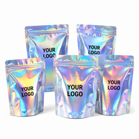 Sachets Mylar personnalisés avec logo, en gros, à fermeture éclair, résistants aux enfants, pour fleurs, bonbons et gommes, 3,5g 7g
