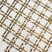 Maille métallique décorative exquise, maille métallique tissée décorative, maille métallique personnalisable pour la décoration de plafond