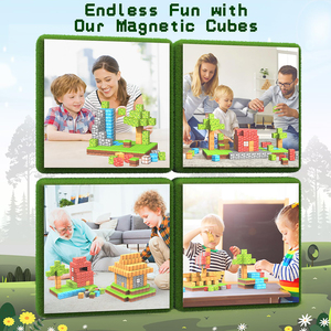 Từ khối xây dựng 100pcs từ khối xây dựng trò chơi cho bé trai và bé gái STEM Montessori xếp chồng Đồ chơi - Product Image 6