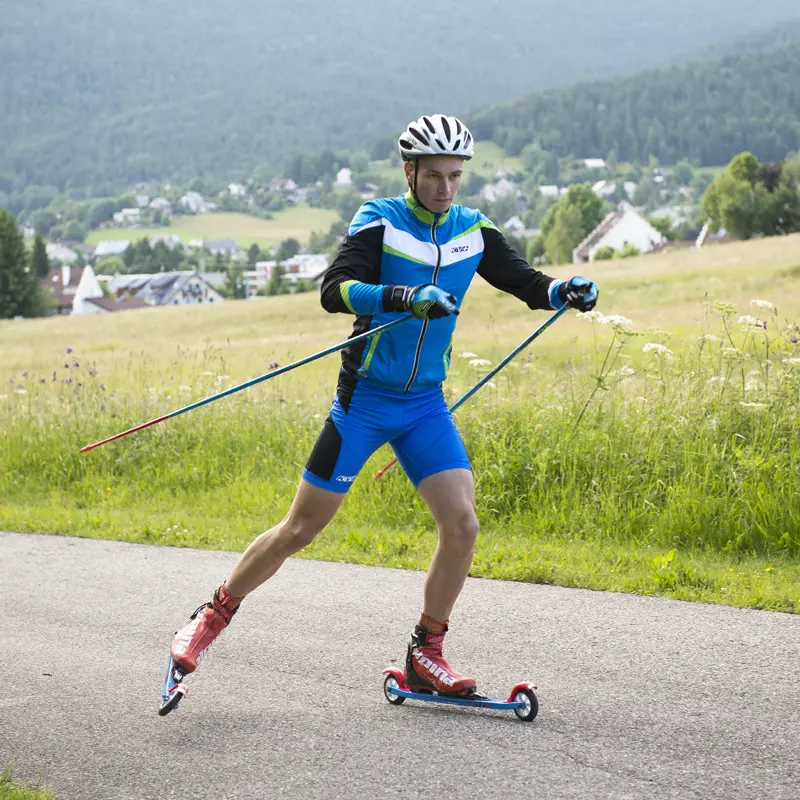 Carbon Roller Ski Classic Skate Zweirad rolle für das Sommers ki fahren