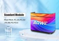 AOWE Écran LED Numérique Portable pour Cabine DJ, Façade de Cabine DJ, Table de DJ, Support d'Écran LED pour Boîtes de Nuit, Bars, Scènes