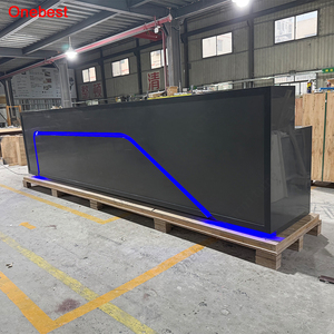 IPhone điện thoại di động cửa hàng dịch vụ tiếp nhận truy cập thiết kế đẹp tối màu Xám kích thước tiêu chuẩn LED dịch vụ bàn tiếp tân - Product Image 4