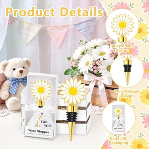 Tapones de Vino con Diseño de Margarita Dorada <span class=keywords><strong>para</strong></span> Recuerdos de Boda, Decoración <span class=keywords><strong>para</strong></span> Fiestas de Despedida de Soltera, Regalos <span class=keywords><strong>para</strong></span> Invitados, Recuerdos Decorativos, Obsequios <span class=keywords><strong>para</strong></span> Invitados - Product Image 4