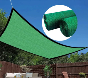 لفة مخططة خضراء ، شبكة سميكة عالية الكثافة للشمس للفناء والشرفة ورياض الأطفال للمناطق الخارجية - Product Image 2