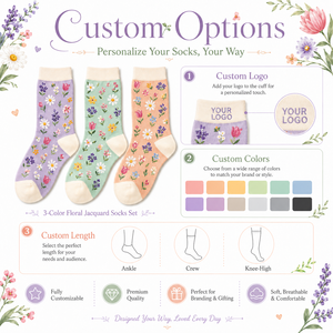 Chaussettes Jacquard Personnalisables <span class=keywords><strong>à</strong></span> Motifs de Dessins Animés pour Femmes – Confortables, Tricotées, en Coton, Idéales pour le Quotidien avec Logo Intégré - Product Image 3