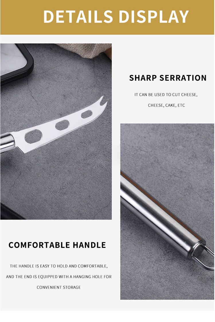 Best Seller High Quality Butter Knife & Fork Kitchen Tools Cheese Slicer Cutter Multi-function Stainless Steel Cheese Knife