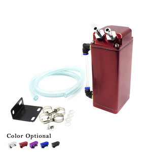 Bidon d'huile universel en aluminium Getltall 1L carré respirant pour modification automobile avec kit de tuyau et de fixation - Product Image 1