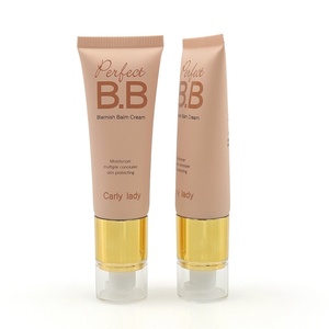 Emballage personnalisable pour petit tube de crème BB, fabriqué en usine, tube ovale en plastique avec pompe, imprimé en couleur, conteneur cosmétique vide - Product Image 3