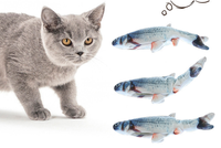 Nouveauté 2024 : Jouet en peluche électronique personnalisé pour animaux de compagnie (chats, chiens) – Motif poisson – Vente en gros pour entreprises