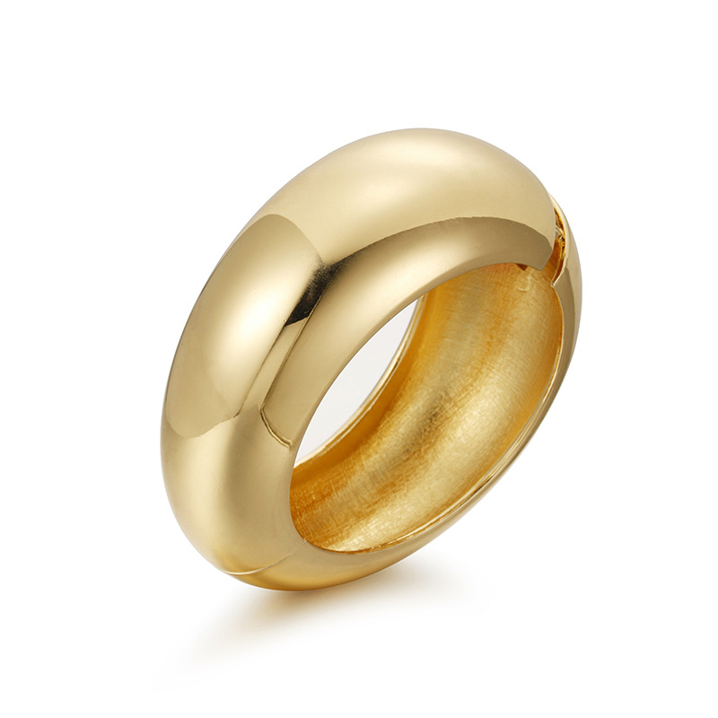 black acrylic super wide bangle