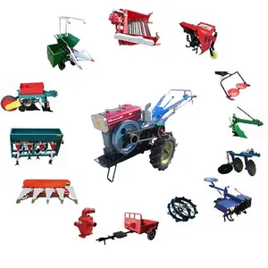 8-20 Pk Elektrisch Start Lopen Tractor Power Tiller 12 Pk Hoge Kwaliteit Watergekoelde Diesel Twee Wielen Lopende Hand Tractoren