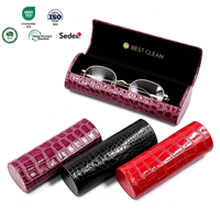 Étui à lunettes en cuir PU effet peau de serpent Bestpackaging, boîte à lunettes de soleil magnétique portable, personnalisable avec logo