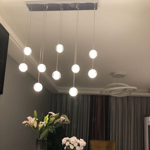Lustre en cristal de style européen en gros, <span class=keywords><strong>luminaire</strong></span> suspendu long pour villa, salon, escalier tournant - Product Image 6