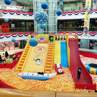 Centro de Alquiler Comercial para Fiestas, Parque Infantil Interior para Niños, Parque de Atracciones, Equipo de Juego Suave, Acero Resistente para Bebés, PVC de Alta Resistencia