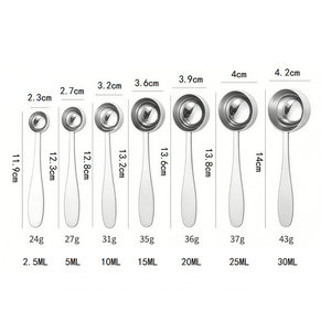 DF23 Water Drop Handle 5ML 304 Stainless Steel <b>Measuring</b> <b>Spoon</b> 2.5ML Multi-size Baking <b>Measuring</b> <b>Spoons</b> - Product Image 6