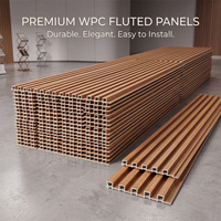 Vente flash : panneau mural rainuré WPC pour intérieur, panneau décoratif à lattes écologique, revêtement mural en composite bois-plastique