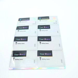 Dán biểu tượng tùy chỉnh thương hiệu Holographic 3ml Chai Thủy Tinh Sticker 5ml 10ml lọ nhãn - Product Image 2