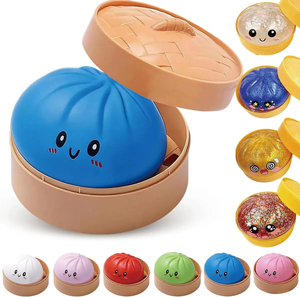 Pelota de masa exprimible de vapor, juguete sensorial antiestrés de arcoíris colorido, panecillo misterioso, dumpling gigante para adultos y niños - Product Image 3
