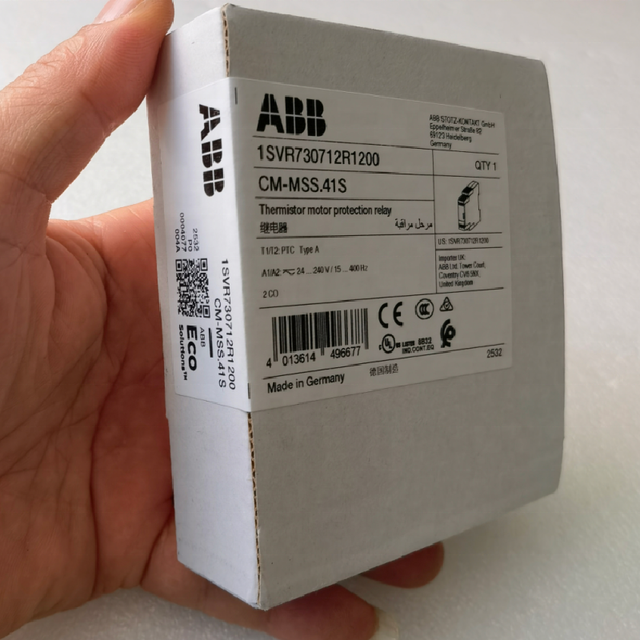 A Bb Cm-mss.41s Therm. Motor Protec. Relay 2c/o, 24-240vac/dc 1svr730712r1200 New Original Industrial Automation Programmable