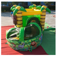 Château gonflable pour enfants 3x3,5m, combo toboggan gonflable jungle pour location de fête