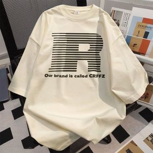 T-shirt Estiva Oversize in Cotone 100% con Stampa Essenziale, Vestibilità Ampia e Semplice, per Uomo e Donna - Product Image 4