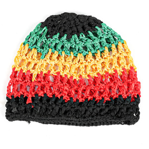 Nouveau bonnet cache-tête en maille ajourée 100 % coton pour femme adulte, couleur unie, tricoté, en filet, pour relier les cheveux, directement - Product Image 4