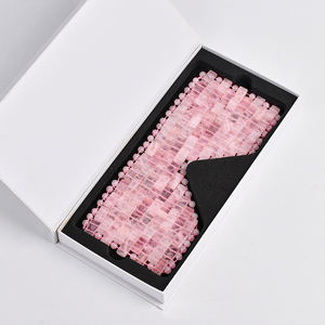 טבעי ורוד קריסטל ירקן פנים מסכת יופי לעיסוי לטיפוח העור עלה קוורץ פנים מסכת עיניים - Product Image 6