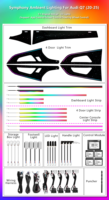 Kit de actualización de iluminación ambiental LED dinámica de 64 colores para el interior del coche Audi Q7 4M 2016-2019 Facelift 2016-2025