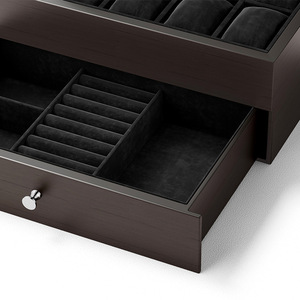 New 10 Slots Wooden Watch <b>Box</b> Premium Square Dustproof Watch Storage <b>Box</b> with Drawer and Glass Lid for for Watches and Jewelry - Product Image 2