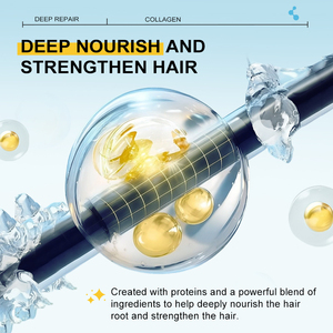 Bộ sản phẩm chăm sóc tóc collagen hữu cơ, phục hồi sâu tóc hư tổn, nuôi dưỡng và cấp ẩm, với thành phần collagen và keratin. - Product Image 4