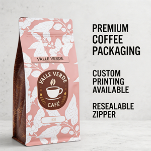 <b>Compostable</b> Coffee <b>Bags</b> Wholesale Flat Bottom Stand Up Pouch with Clear Window 250g 500g 1kg Biodegradable Food Packaging Custom - Product Image 1