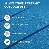 Table de jardin pliable moderne pour plantes, 55 pouces, en HDPE, 2 niveaux, imperméable, résistante aux UV, durable, empilable, légère, pour banquet