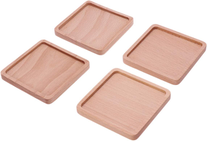 Posavasos de Madera con Logotipo Personalizado, Posavasos de Madera Natural, Rodajas de Madera Artesanales para Manualidades Naturales o Decoración de Bodas - Product Image 3