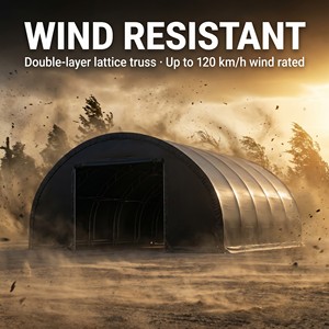 Structure de hangar en tissu <span class=keywords><strong>pour</strong></span> stockage, alternative économique aux abris à poteaux, abri <span class=keywords><strong>pour</strong></span> foin agricole couvert, ventilation ronde, acier galvanisé robuste - Product Image 3