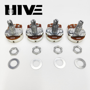 Potenciómetros HIVE <span class=keywords><strong>de</strong></span> Aleación <span class=keywords><strong>de</strong></span> Aluminio para Guitarra, Eje Lineal <span class=keywords><strong>de</strong></span> 18mm A/B 250K/500K, para Volumen y Tono en Guitarras Eléctricas y Bajos - Product Image 4
