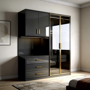Armadio a Battente Estensibile Personalizzato con Finitura Lucida, Design Moderno per Camera da Letto e Sala da Pranzo - Product Image 6