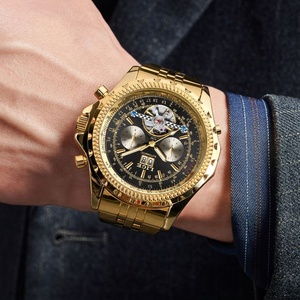 High Quality Men's Skeleton Waterproof <b>Automatic</b> Watch Luminous Calendar Stainless Steel Dress <b>Chronograph</b> Mechanical Wristwatch - Product Image 6