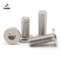 Vis Torx à profil ultra bas M2 4mm M2.5 M3 M4 M5 M6 en acier inoxydable T15 T20, vis à tête plate antivol, vis à tête ultra-mince
