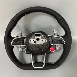 Avec bouton de démarrage R8 et volant en cuir semi-perforé pour <span class=keywords><strong>Audi</strong></span> A3 A4 A5 A6 C7 C8 Q3 Q5 Q7 4L SQ5 SQ8 TTRS - Product Image 2
