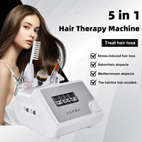 Appareil de thérapie capillaire portable 5 en 1, traitement de la perte de cheveux, masseur du cuir chevelu, appareil de croissance des cheveux, microcourant, machine de beauté de salon