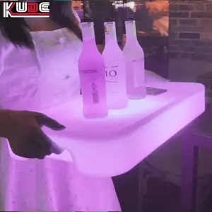 Lámpara de mesa LED con bandeja de vino LED brillante de diseño moderno creativo para discoteca