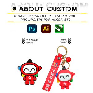 Porte-clés en PVC souple personnalisés en gros, figurines 3D mignonnes <span class=keywords><strong>de</strong></span> lapin, <span class=keywords><strong>singe</strong></span>, animaux <span class=keywords><strong>de</strong></span> dessin animé, porte-clés en caoutchouc PVC - Product Image 2