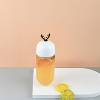 Bouteille d'eau en plastique PET créative et mignonne de 500 ml, contenant pour jus et boissons
